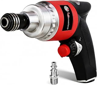 LE LEMATEC Professional Air Impact Driver - 13000 RPM Pneumatic Wrench with Twin Hammer, 40 ft-lb Torque, 1/4" NPT Compact Gun for Automotive, Furniture & Woodworking (LE-ID413)
