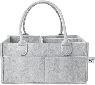 Mr. Pen Baby Diaper Caddy Organizer - Portable Nursery Changing Table Caddy with 6 Pockets, Gray Fabric