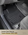 Car Floor Mats for Toyota 4Runner: 2003-2009 (4th Gen) Cargo Trunk Liner, All Weather Accessories Rubber Carpet Custom Fit for Toyota 4 Runner 2003 2004 2005 2006 2007 2008 2009 SUV (Only 5 Seat Model