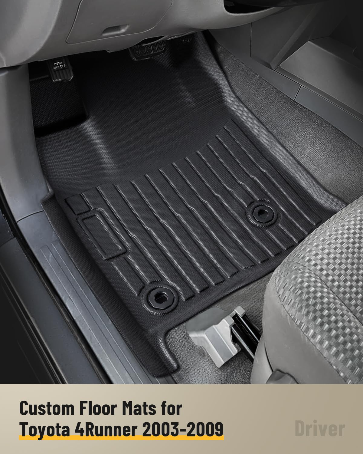 Car Floor Mats for Toyota 4Runner 2003-2009 4th Gen Cargo Trunk Liner All Weather Accessories Rubber Carpet Custom — view 3