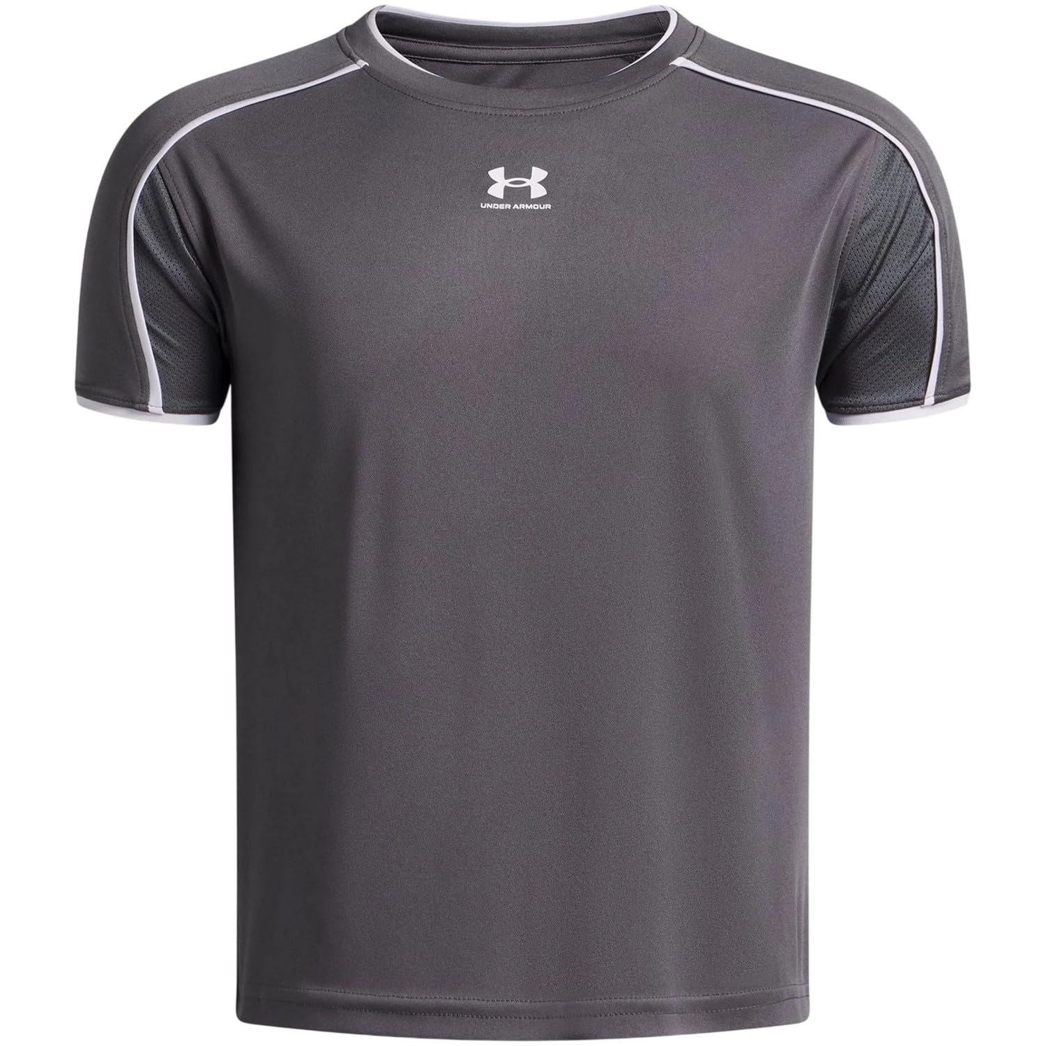 Under Armour Boys Grey Kids' Chall Train Short Sleeve Performance Gym Top in Size 13 - 14 Years, Sports Direct