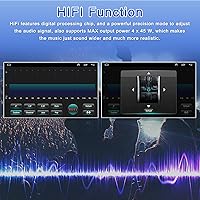 Vista 5 de Apple Carplay Android Auto Dual DIN Android 11 Car Stereo Hikity 7 pulgadas pantalla táctil radio de coche con Bluetooth GPS navegación HiFi sonido