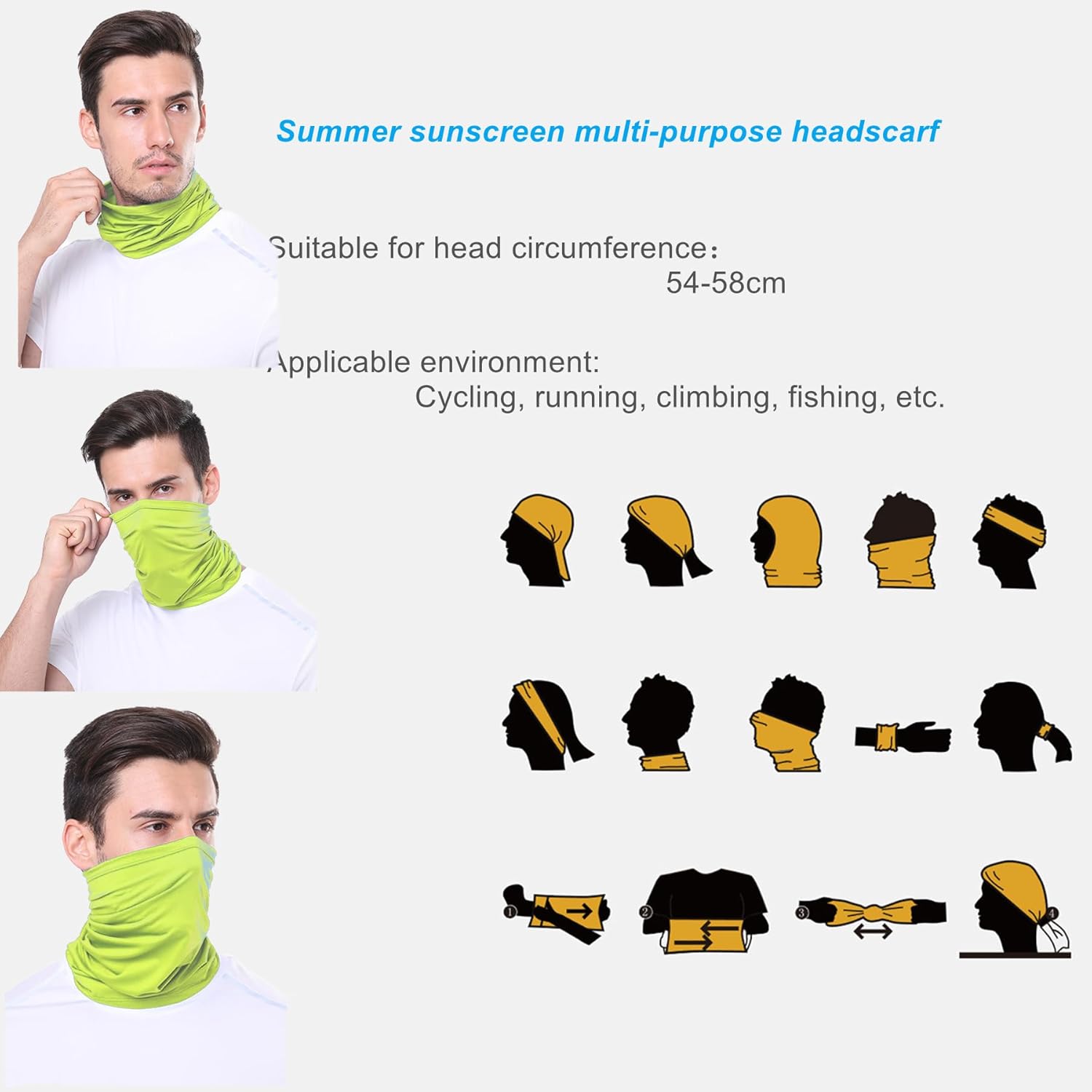 Motorcycle Goggles Dirt Bike ATV Off-Road Riding Motocross Glasses with Sun UV Protection Neck Gaiter Face Cover - Image 6