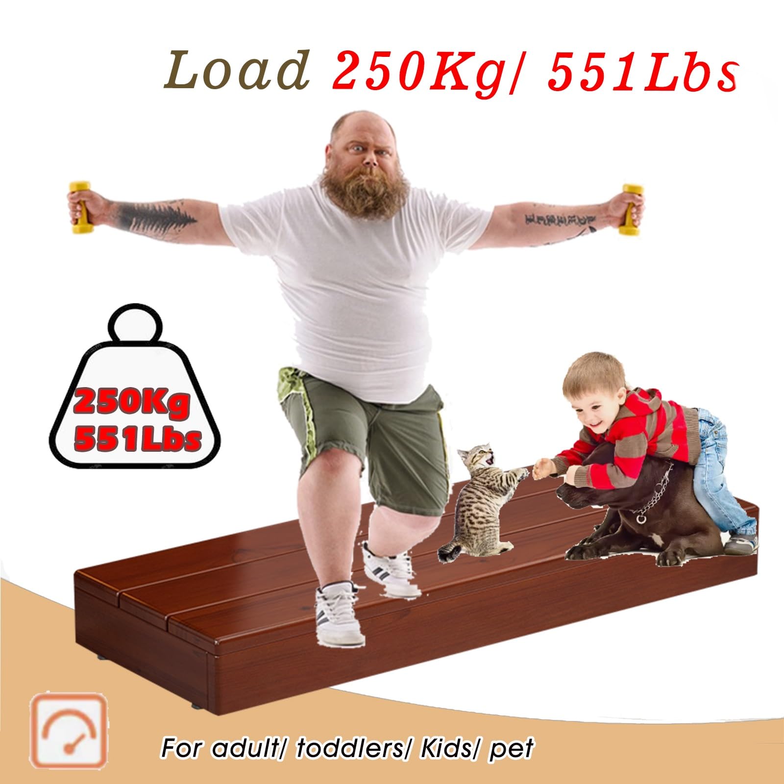 Marche extérieure en Bois Marchepied Extérieur pour Maison, Plateforme en Bois De 12 À 15 Cm De Haut pour Entrée De Chambre, Porche Ou Salle De Bain(H 8'',28x12in/70x30cm)