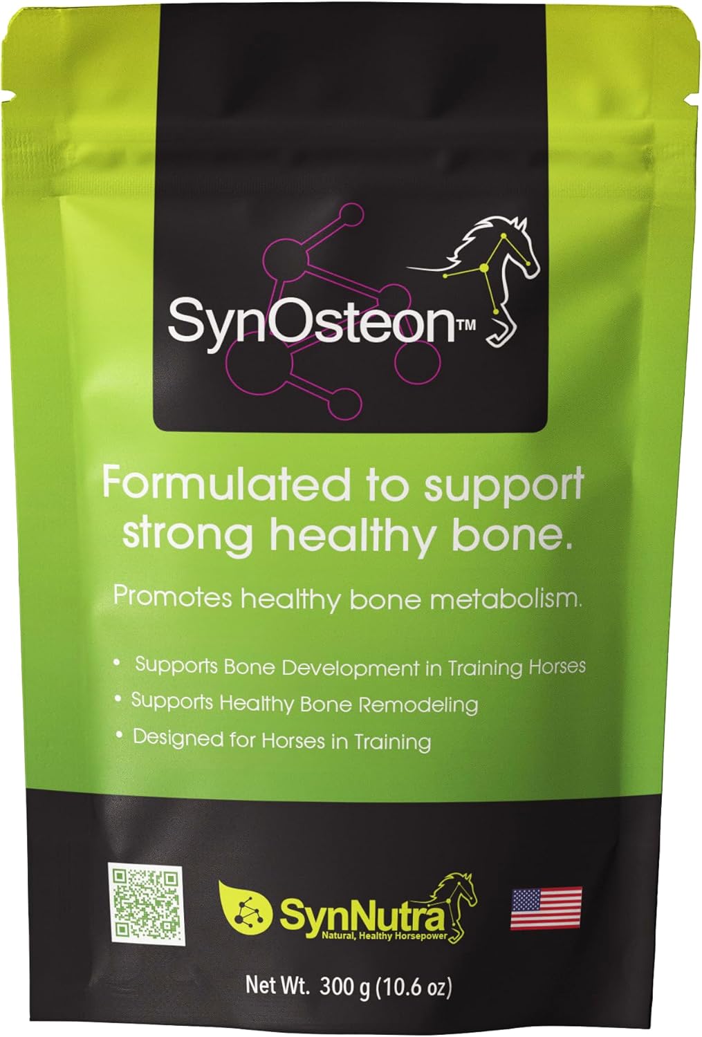 SynOsteon - Natural Daily Support for Healthy Bone Function in Athletic Horses, Helps Maintain Strong Skeletal Structure, Competition-Safe Formula, 30 Doses, Made in USA