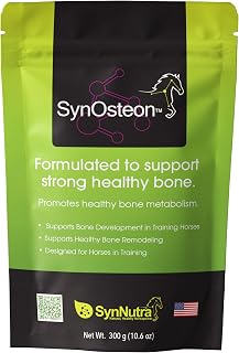 SynOsteon, Highly Potent 100% Natural Bone & Joint Health Supplement for Horses, Approved by Veterinarians & Olympic Athletes, Lab Tested and Proven Results, More Potent, 30 Servings, Made in USA