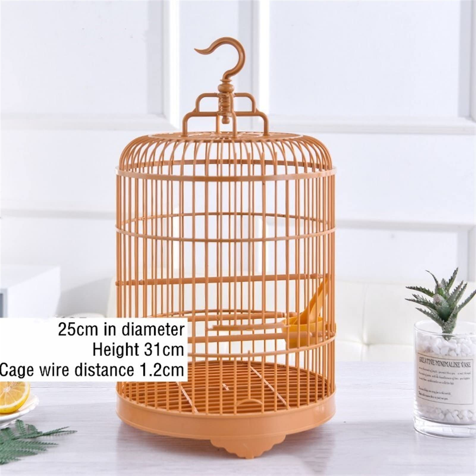 Vogelhaus Käfig Klassische Runde Vogelkäfig Kunststoff Vogel Reise Trägerhaus for Papageien Lovebird Sittiche Kleines Vogel Zubehör Vogelvoliere Vogelkäfig