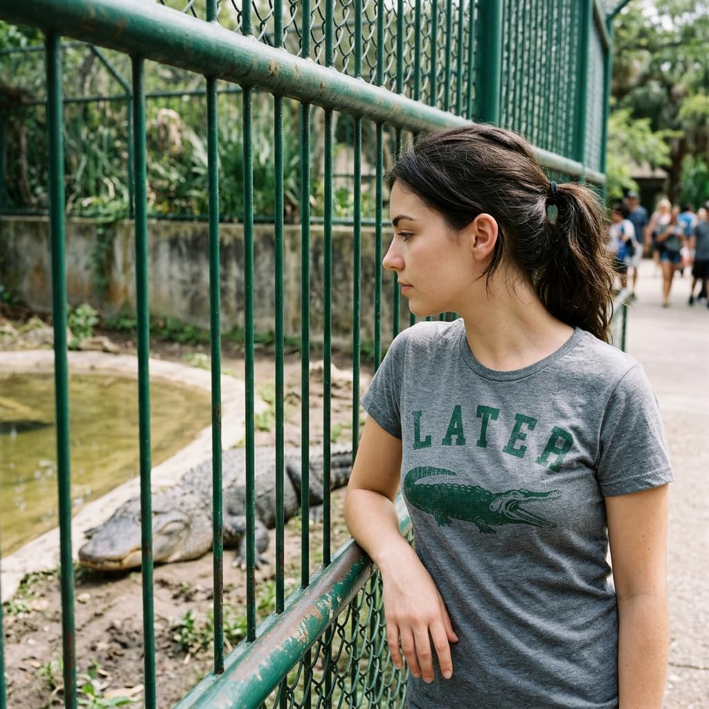 Womens Later Alligator T Shirt Funny Gator Joke Saying Tee for Ladies