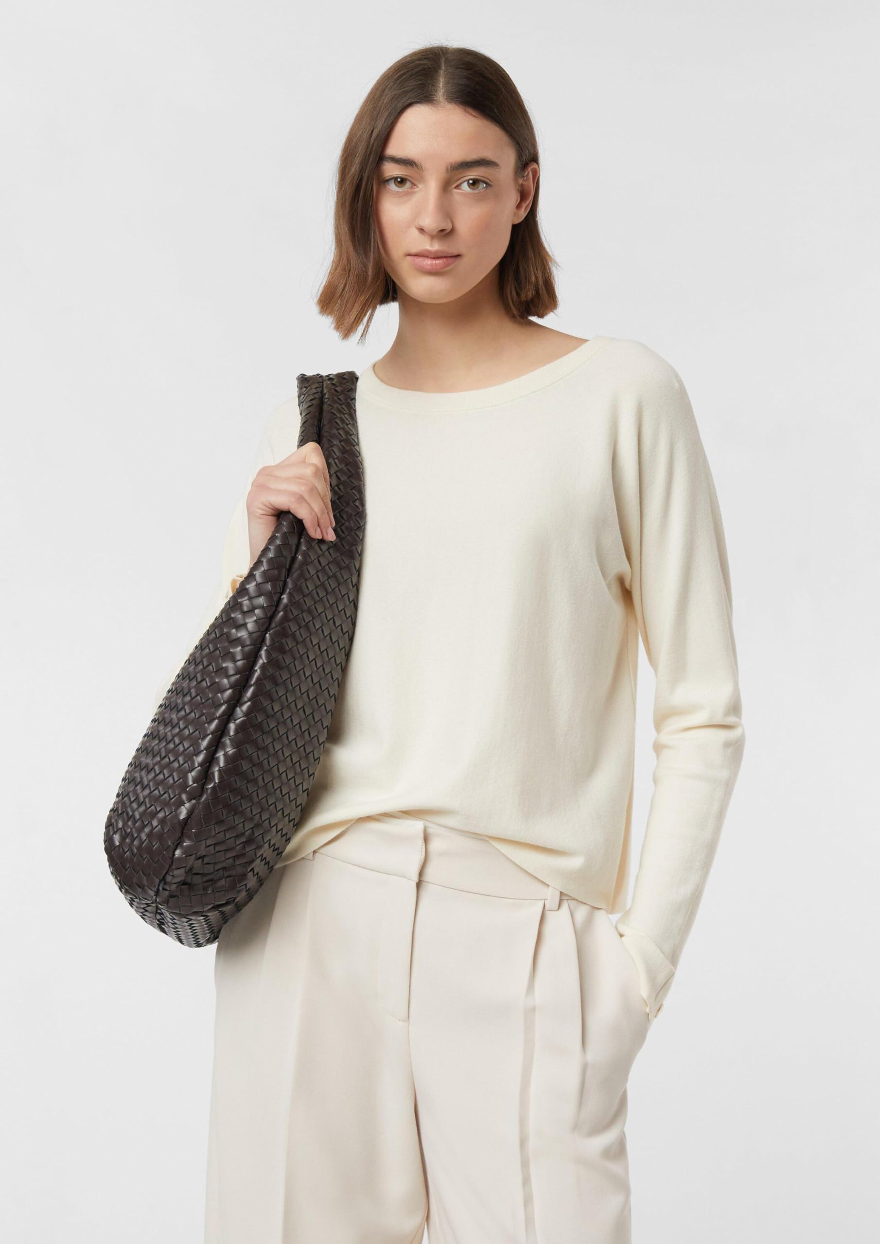 Comma Feinstrickpullover mit dekorativen Knöpfen