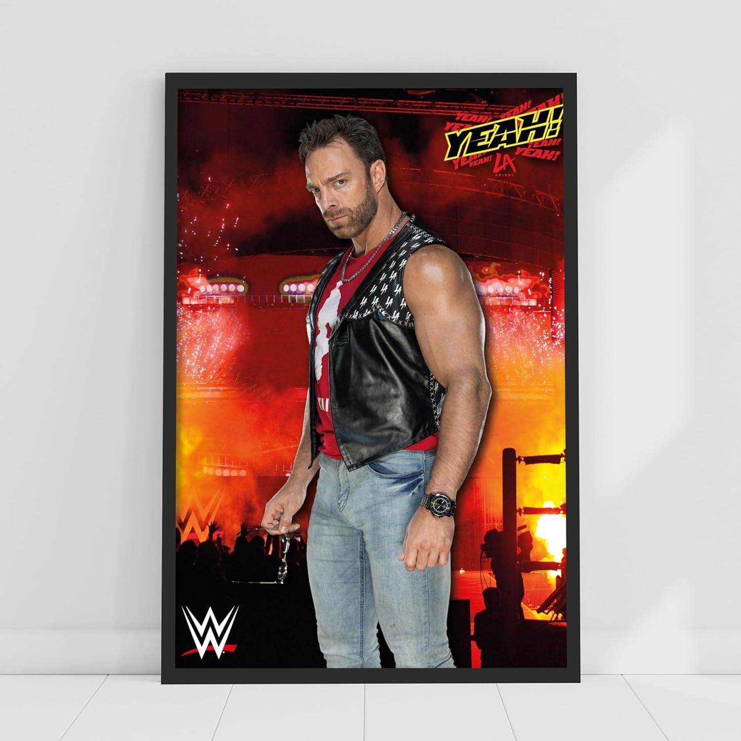 Themed WWE Print - LA Knight Crowd Poster Wrestling Wall Art (42cm x 59.4cm - A2)