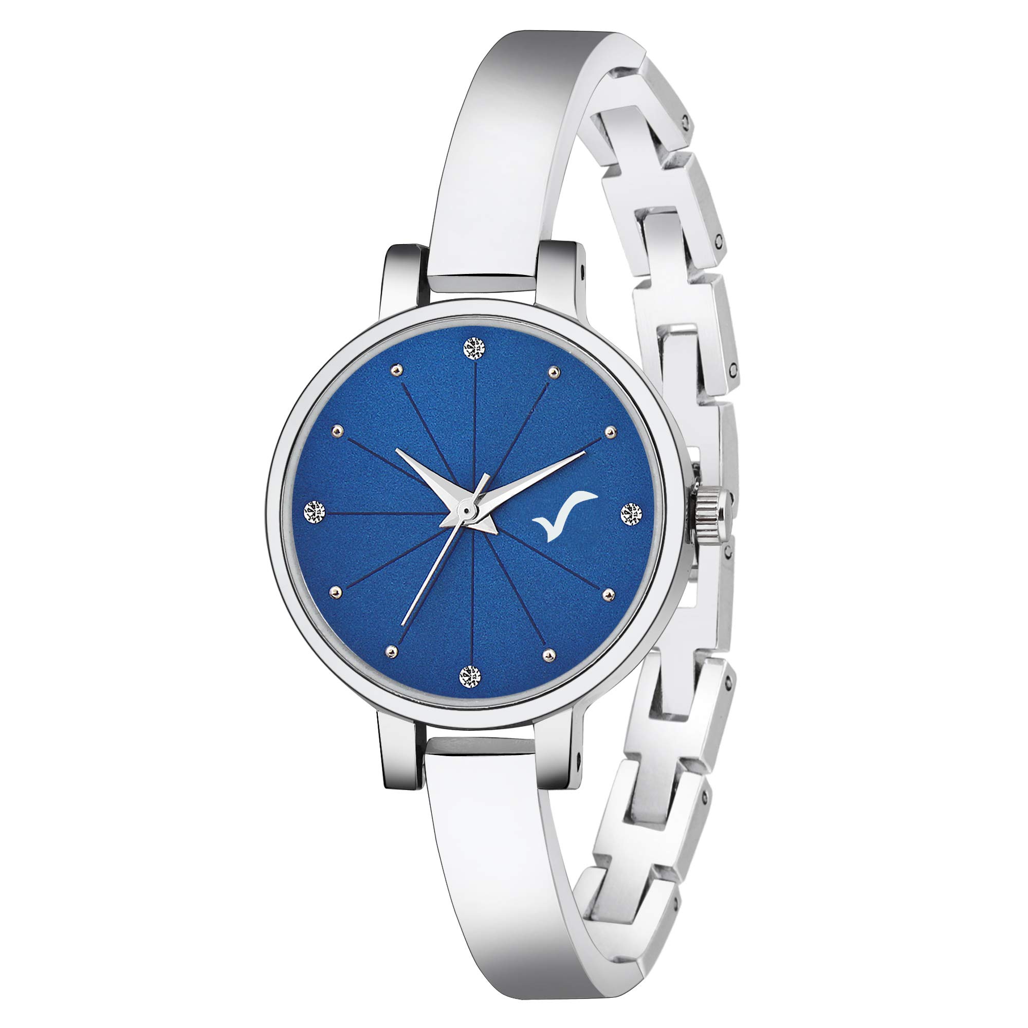 WRIGHTRACK Analogue Womens Watch (Blue Dial Silver Colored Strap) (B07ZG2597K) Amazon Price History, Amazon Price Tracker