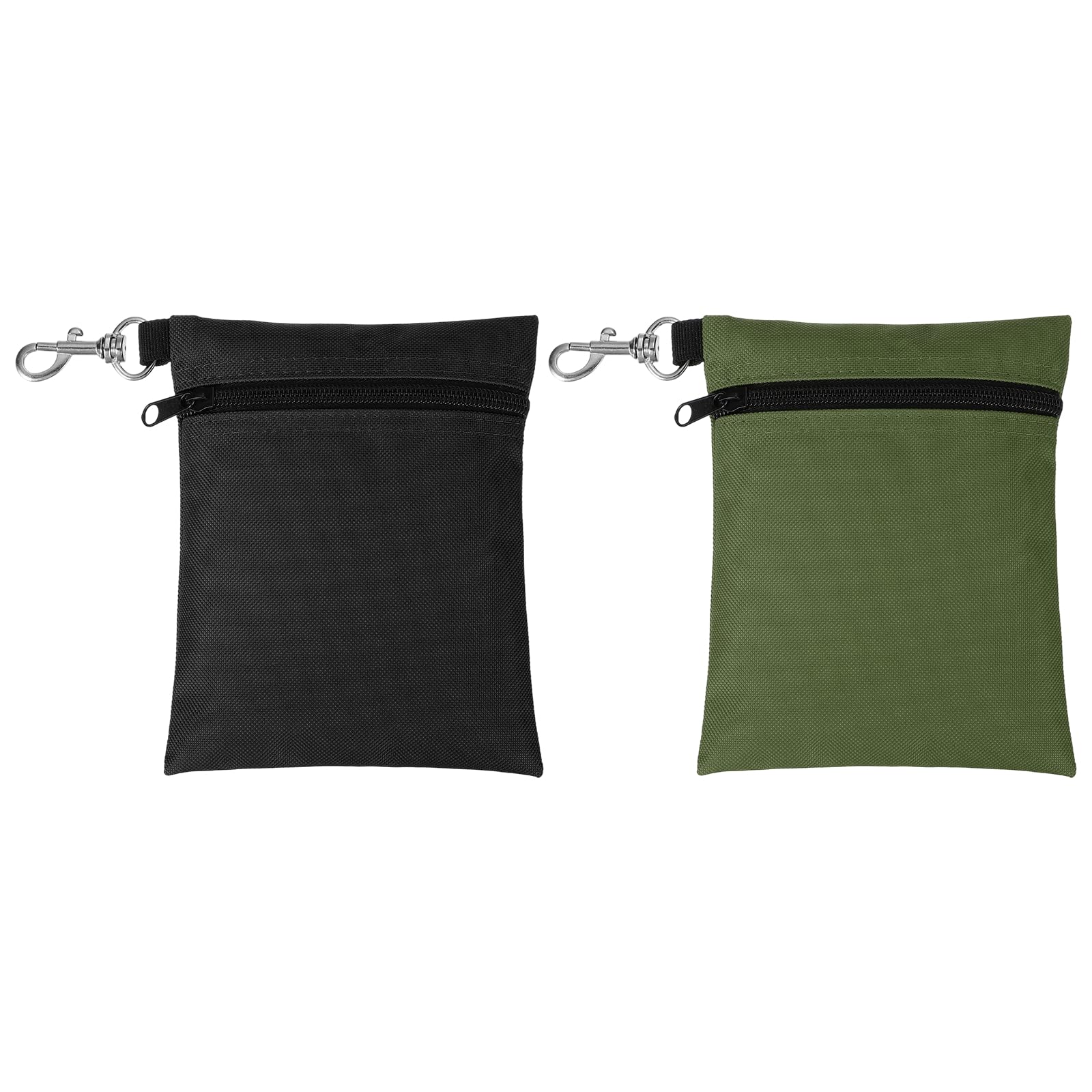 Zipper Golf Ball Bag w/Metal Lobster Claw Clip