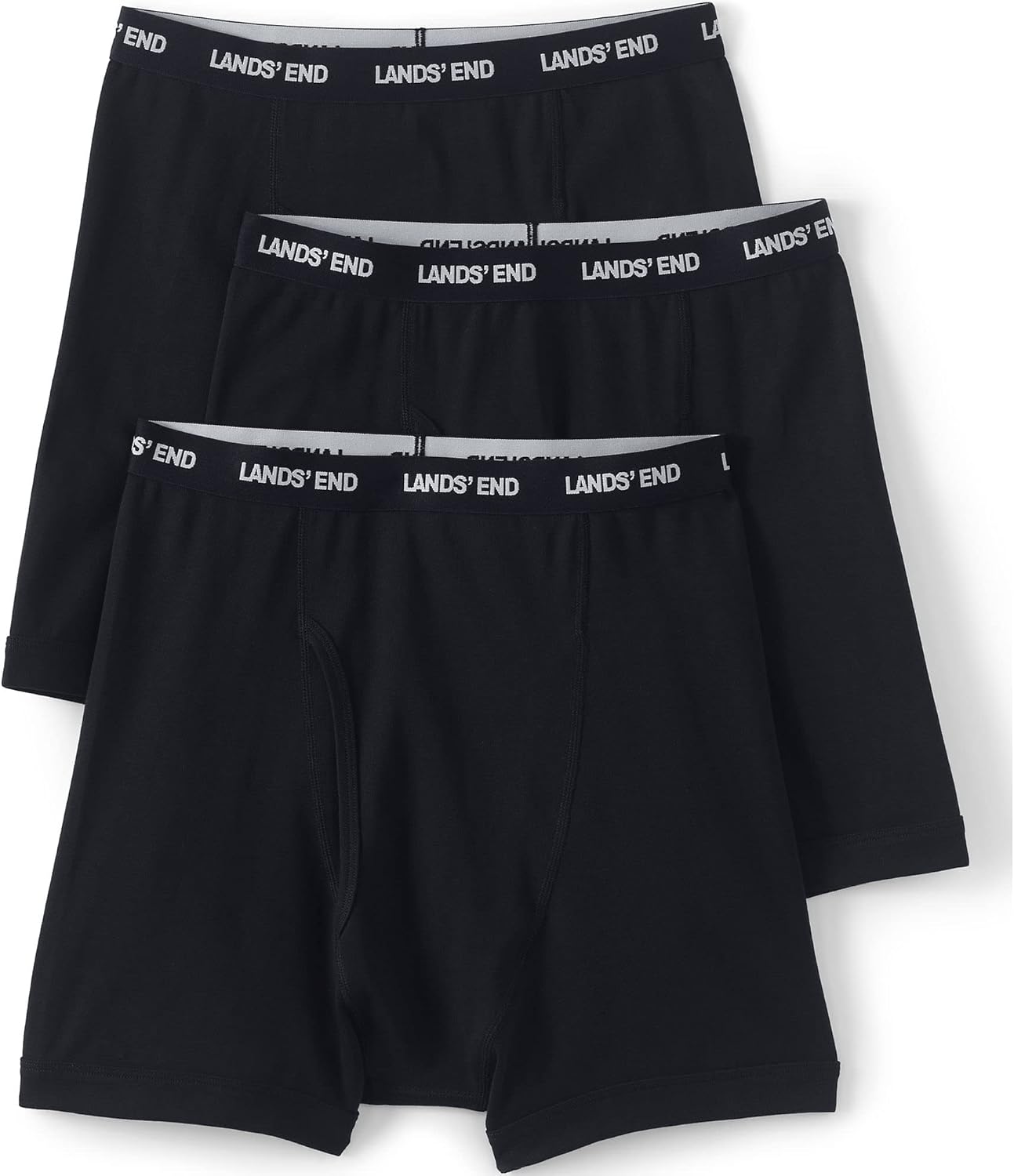 Lands' End Men's Knit Boxer Brief Mixed 3 Pack - Image 2