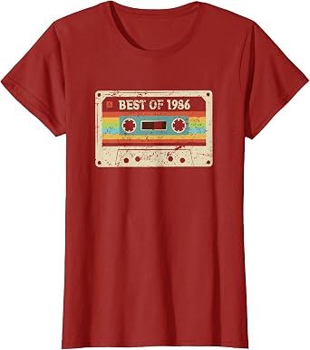 Best 1986 Vintage 40 Year Old Bday Men Women 40th Birthday T-Shirt