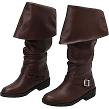 ACE SHOCK Mens Medieval Pirate Boots Renaissance Cosplay Boot for Men Halloween Costume Shoes