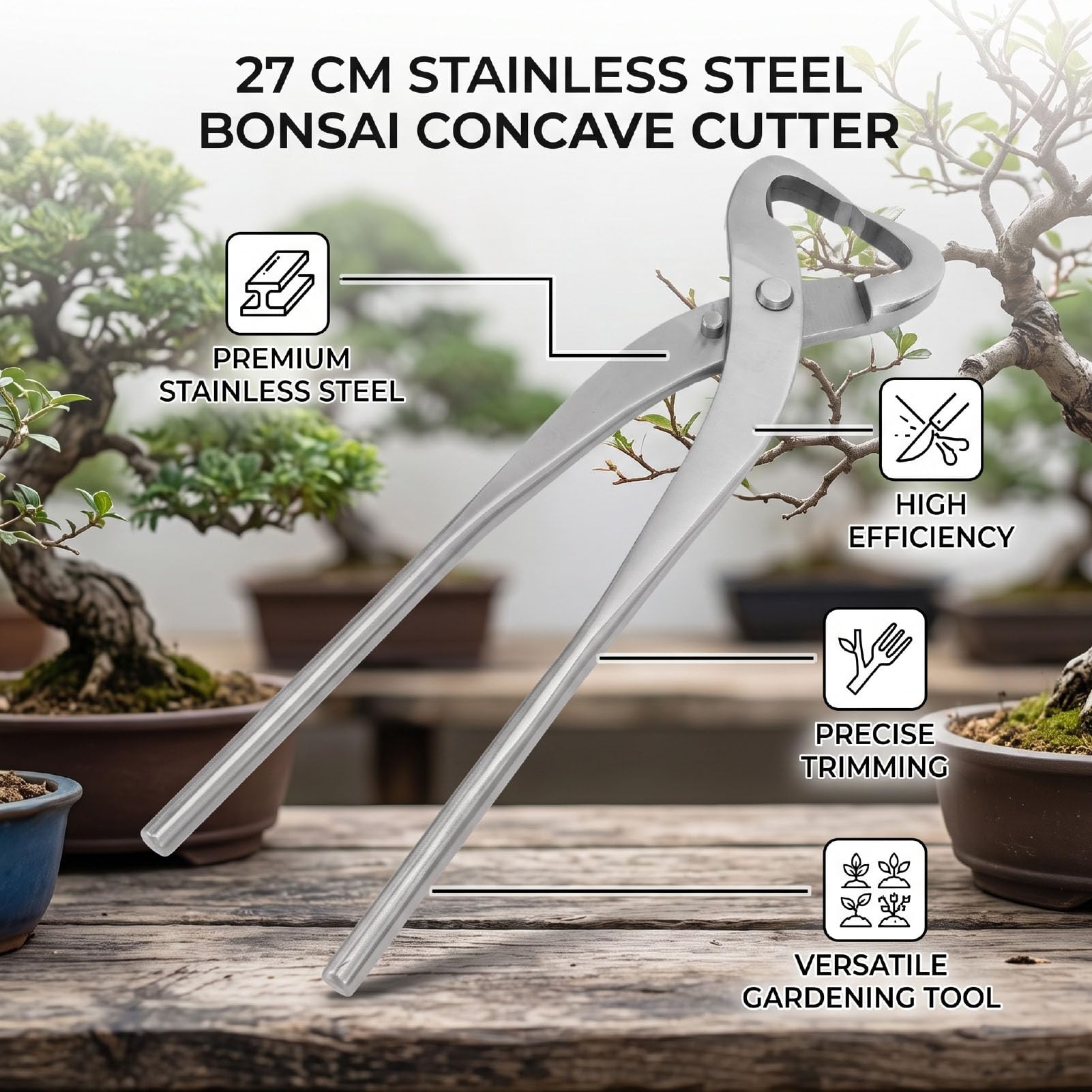 Versatili Utensili per Bonsai in Acciaio Inossidabile da 27 Cm Taglierina