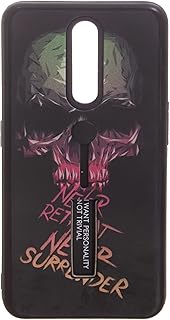 جراب ظهر بطبعة جمجمة من البولي يوريثين الحراري لهاتف أوبو F11 - متعدد الألوان