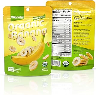 Dried Banana Chips - Non-GMO, Fresh, Crispy, Organic Sweetened Dried Banana Chips, Healthy Snack for Adults & Kids, for Baking or Adding to Breakfast Cereal, Yogurt