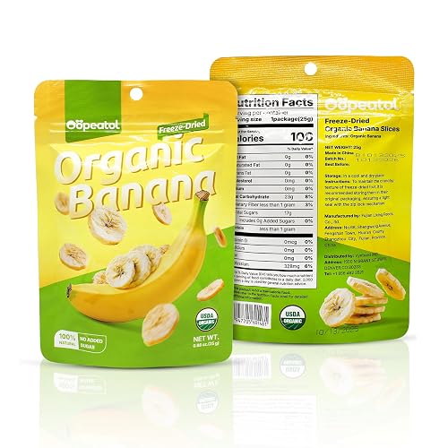 Banana Chips Crispy & Sweet Dried Banana Slices, No Sugar