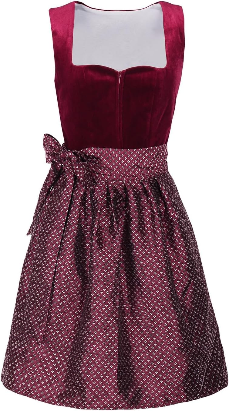 Dirndl Damen Modern Mit Spitzenschürze - Trachtenkleid Für Oktoberfest & Feste