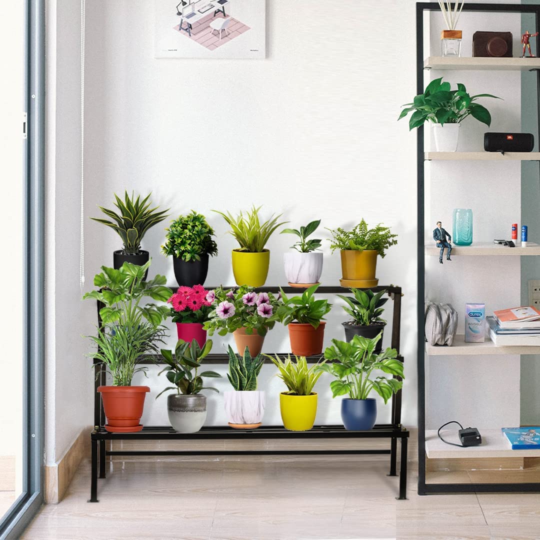 Stylish Black Plant Stand - Indoor & Outdoor -6