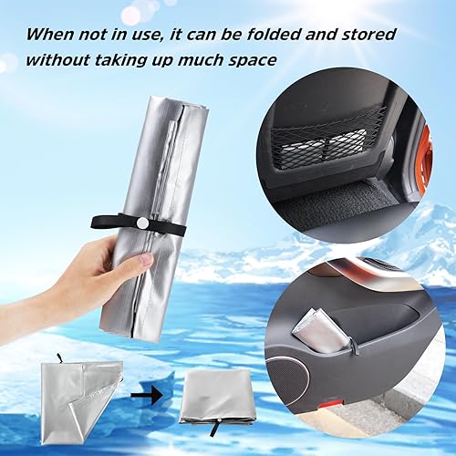 Miniatura 7 de VisionKids Funda de parasol para asiento de automóvil para bebé con bolsa de almacenamiento gratuita incluida, protector de calor para asiento de