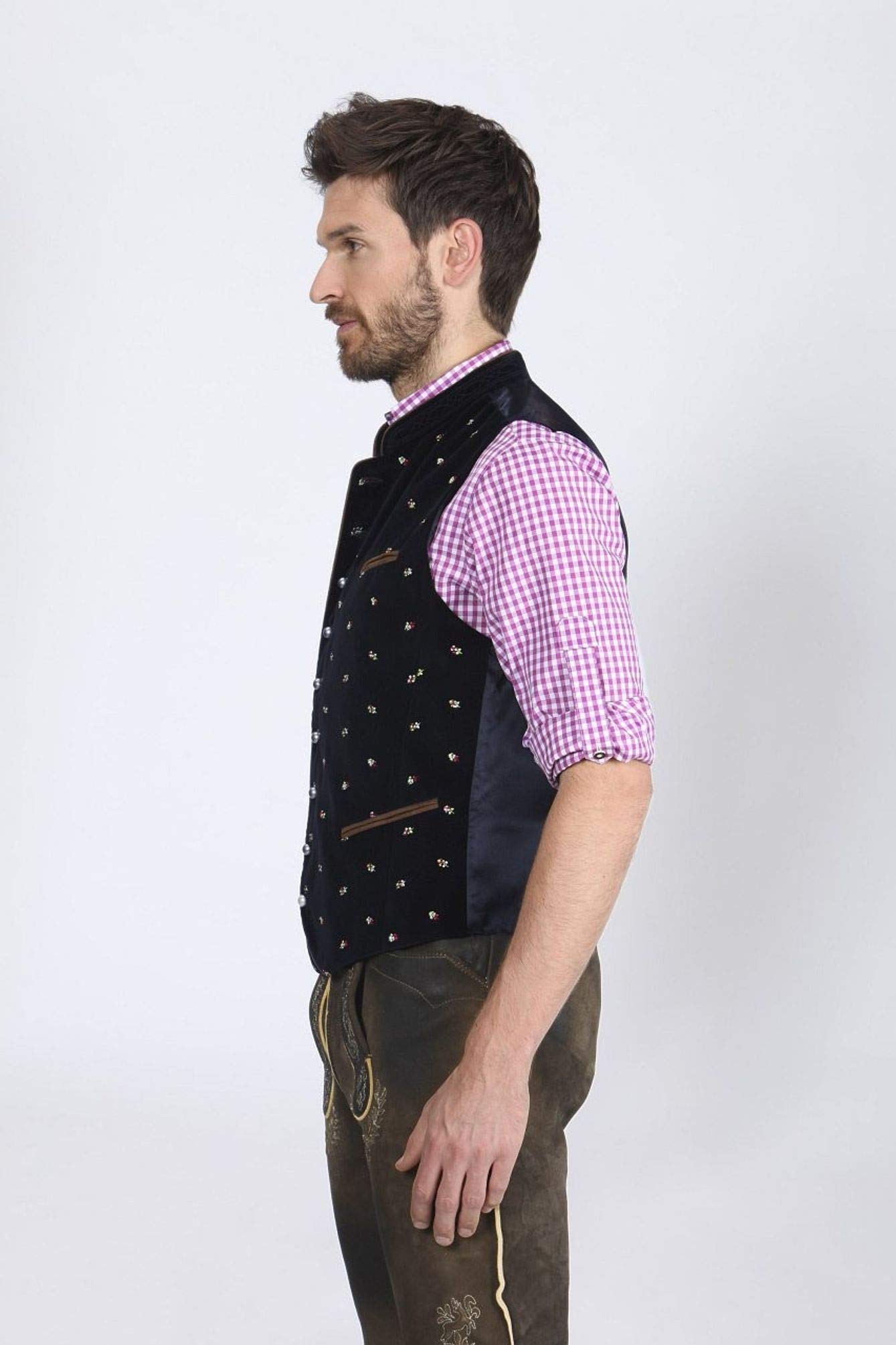 Stockerpoint - Gilet per Abito Tradizionale Tedesco, Manica Corta, Uomo
