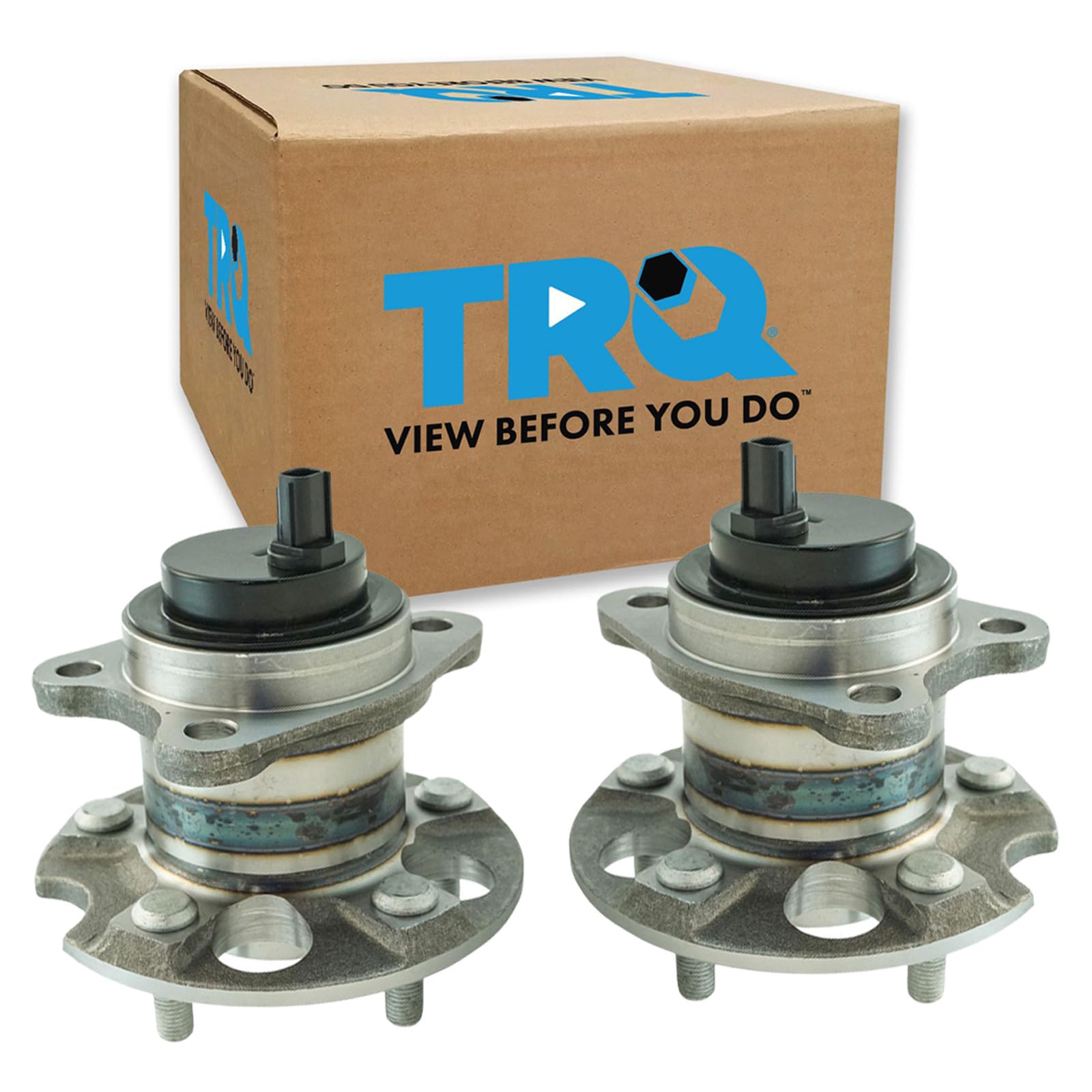TRQ Rear Left and Right Wheel Bearing and Hub Assembly Set 2 Piece