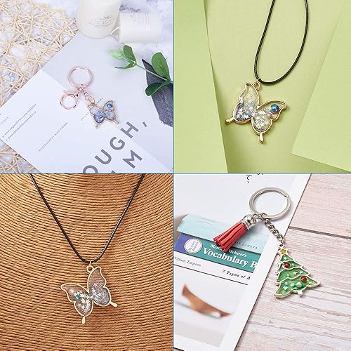 Vista 14 de Dijes de bisel de espalda abierta de estilo surtido, colgantes de marco hueco de metal, dijes de flores prensadas para hacer joyas de resina UV DIY