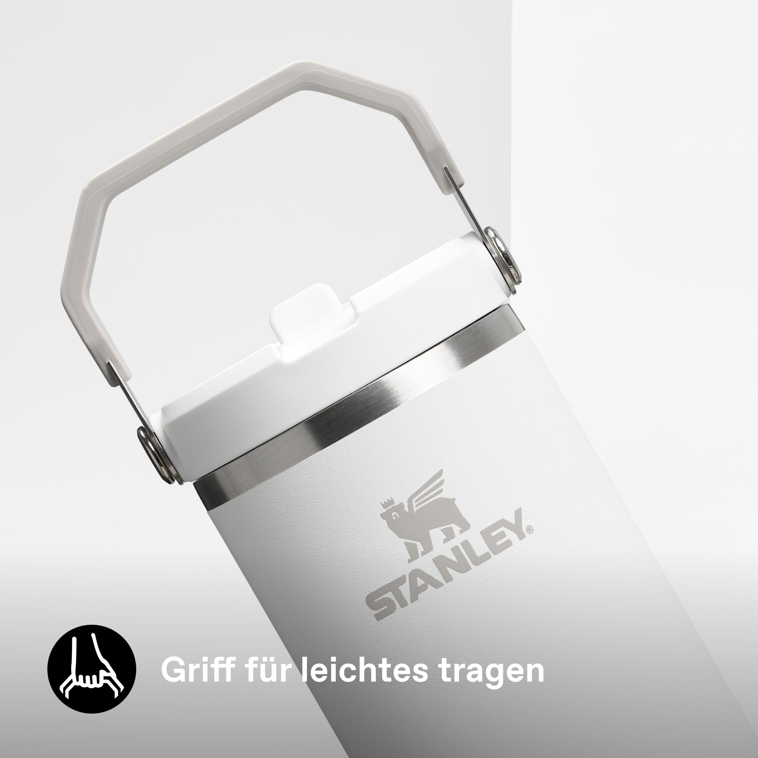 Stanley 1913 Flip Straw Tumbler Trinkflasche Mit Strohhalm 0.89L - Thermosflasche Hält 12+ Stunden Kalt - Spülmaschinenfest - Sportflasche - Wasserflasche BPA Frei - Frost