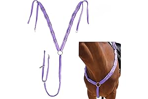 Harrison Howard High Performance Equestrian Horse Breast Collars Paracord Barrel Racing Chest Purple