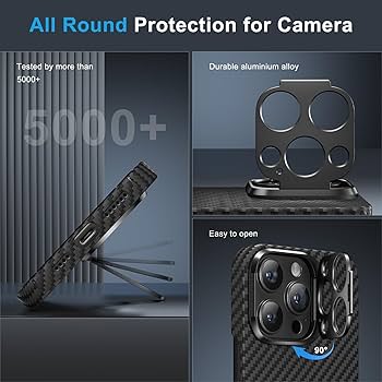 Amazon.co.jp: memumi iPhone 16 Pro対応アラミド繊維ケース「レンズ