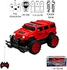 Giffy/Oyuncak Uzaktan Kumandalı Pilli Full Fonksiyon Işıklı Drift Atabilen OffRoad Yüksek Teker Araba Jeeep (Kırmızı Kapalı)