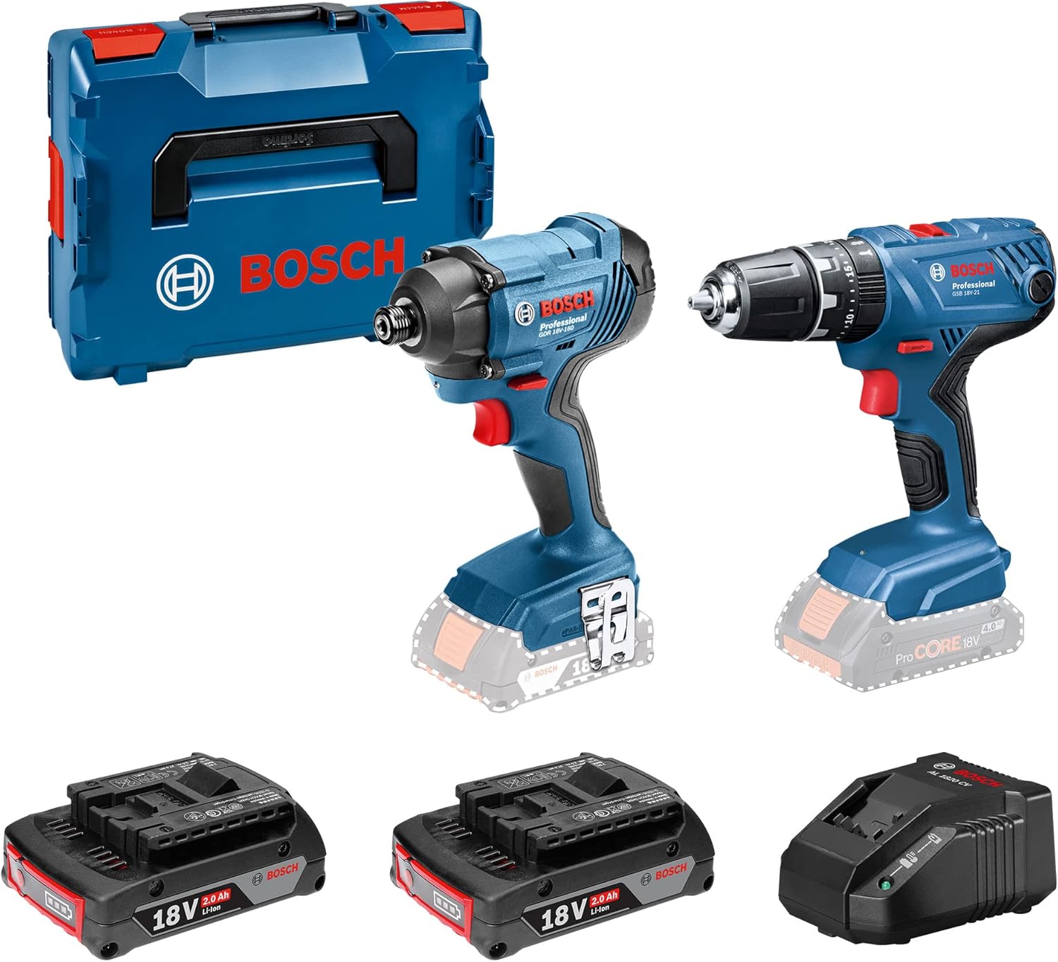 Bosch Professional 18v System Akku Schlagbohrschrauber Gsb 18v 28 Bosch Professional 18V System Combo Kit: Schlagbohrschrauber GSB 18V-21