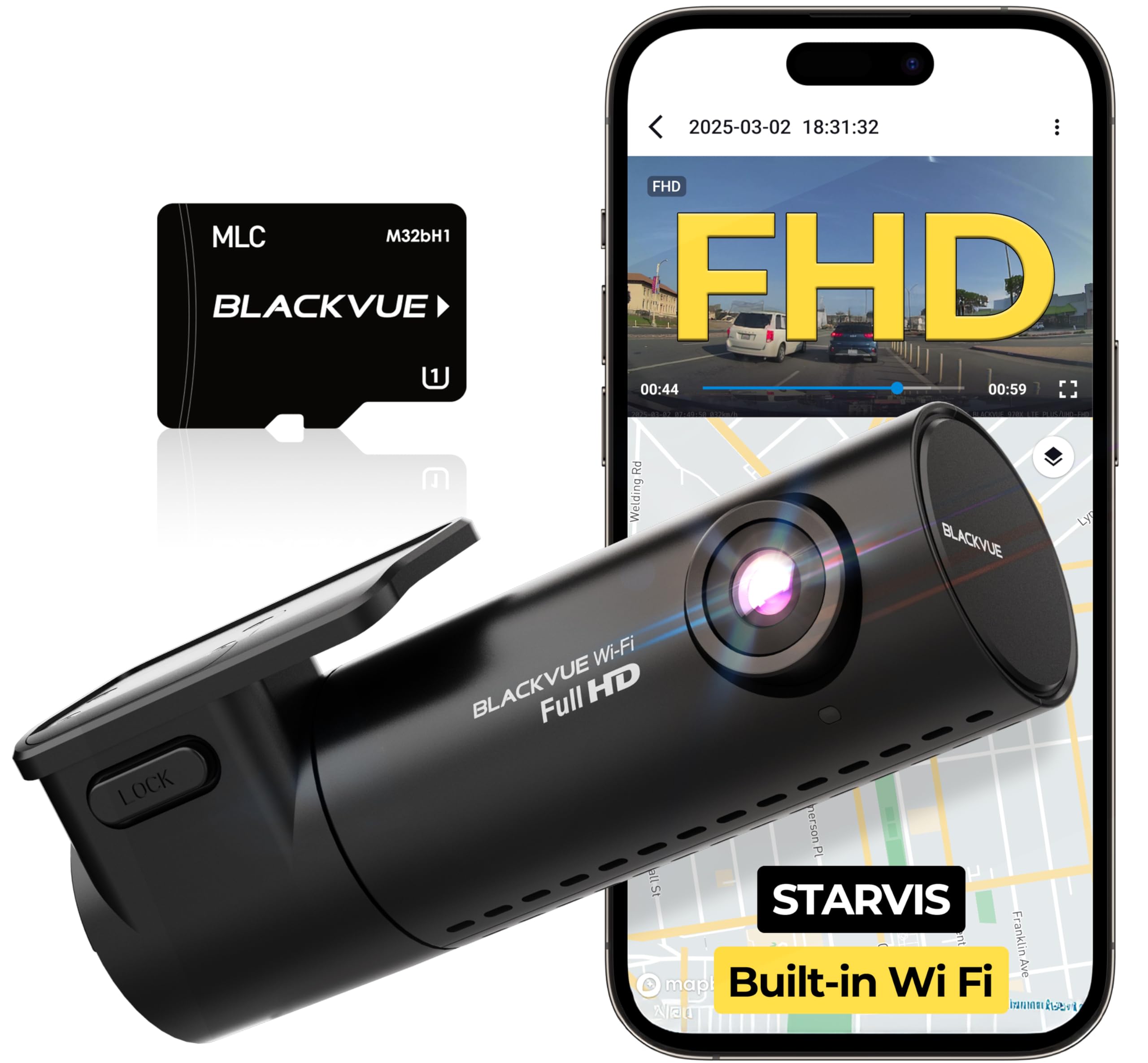 KISHOW DASH CAMERA ブラック Amazon.com: BlackVue DR590X Plus, 1080P Dash Cam Front, STARVIS