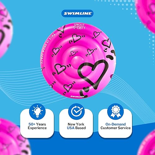 Vista 109 de SWIMLINE Original Pet Pawprint - Flotador de piscina – Tumbona de vinilo duradera para adultos y adolescentes – Divertido flotador de piscina