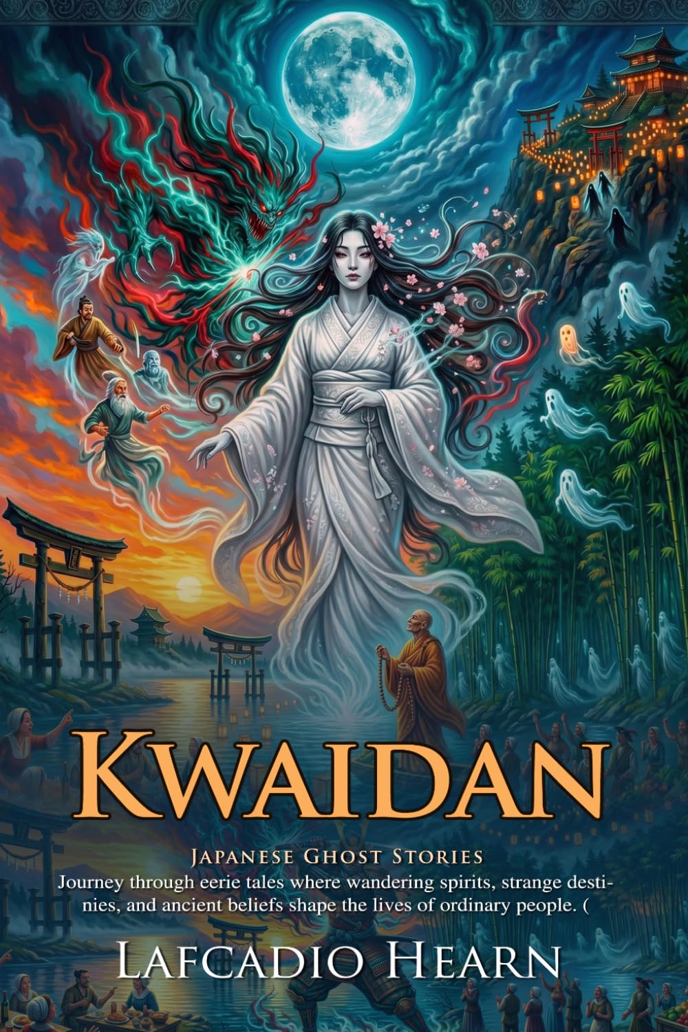 Kwaidan: Classic Japanese Ghost Stories and Folklore for Supernatural Fans: Eerie Folklore Tales - Fully Illustrated Edition with Author Biography and Commentary