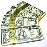 Million Dollar Chocolate Bar – Rich Milk Chocolate, Novelty Candy Gift, Money-Themed Treat, Party Favor, Stocking Stuffer - Pack of 6