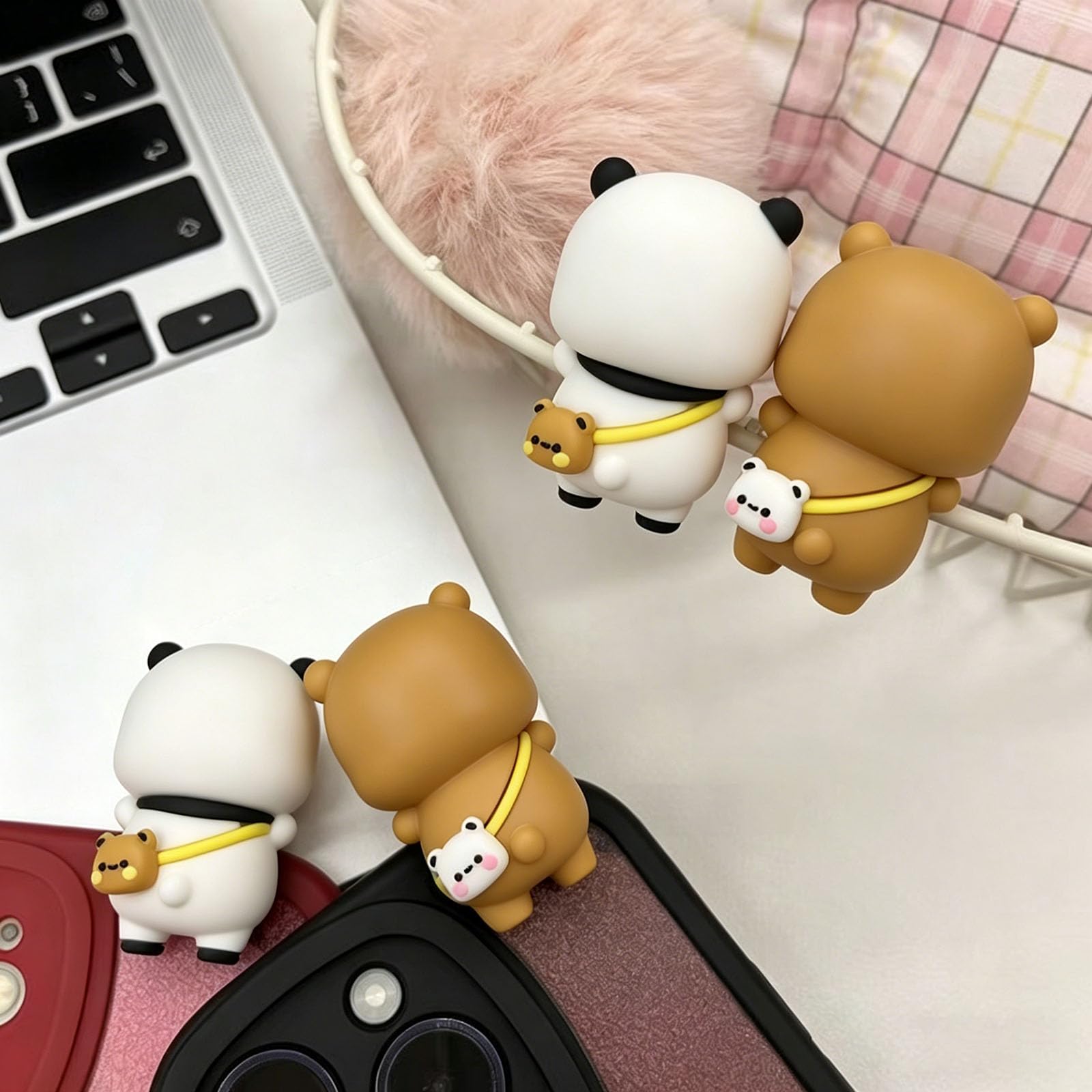 Amazon.com: YOKUSHI 4 PCS Bubu and Dudu Bears Computer Decorations