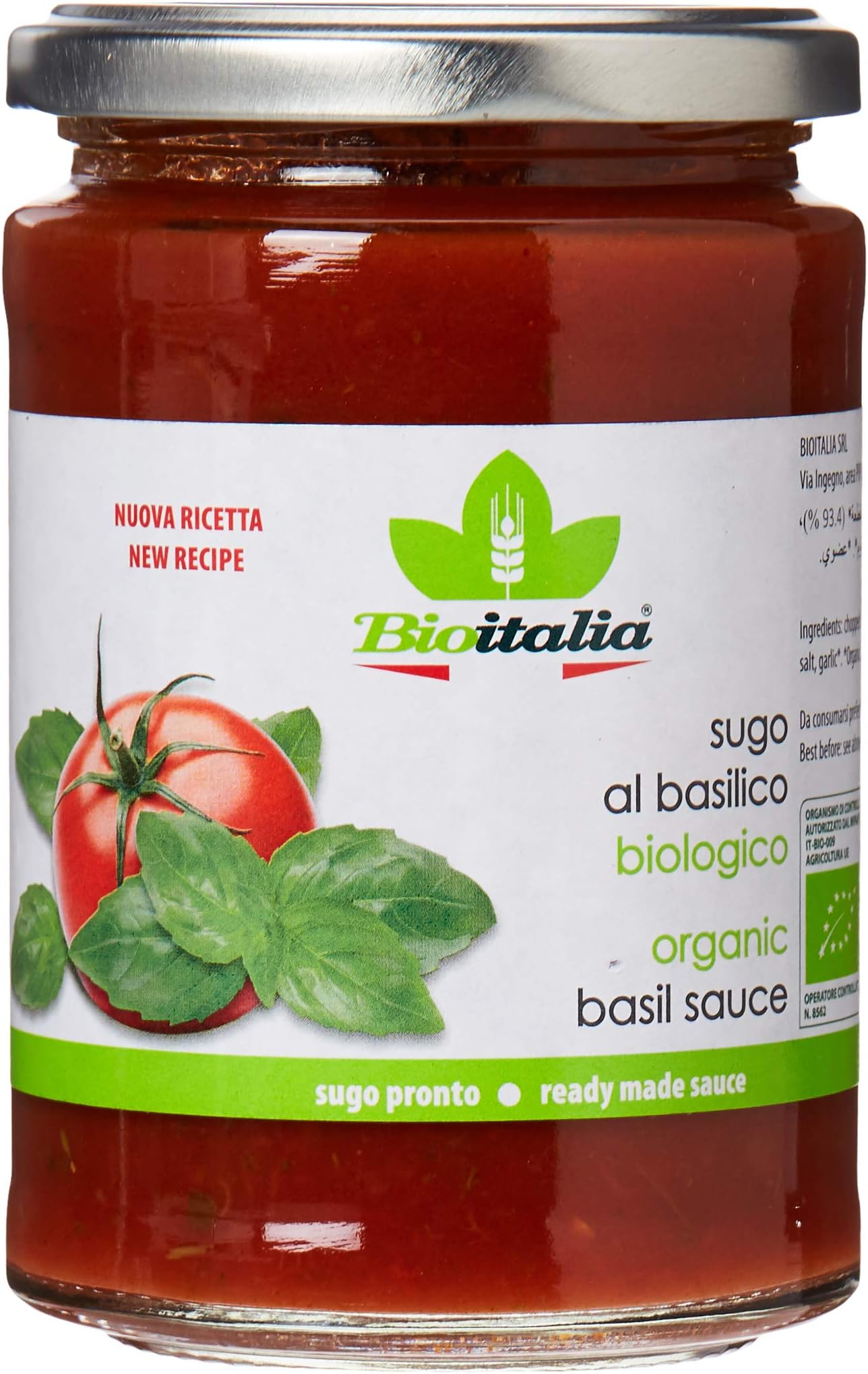Organic Basil Sauce, 350G