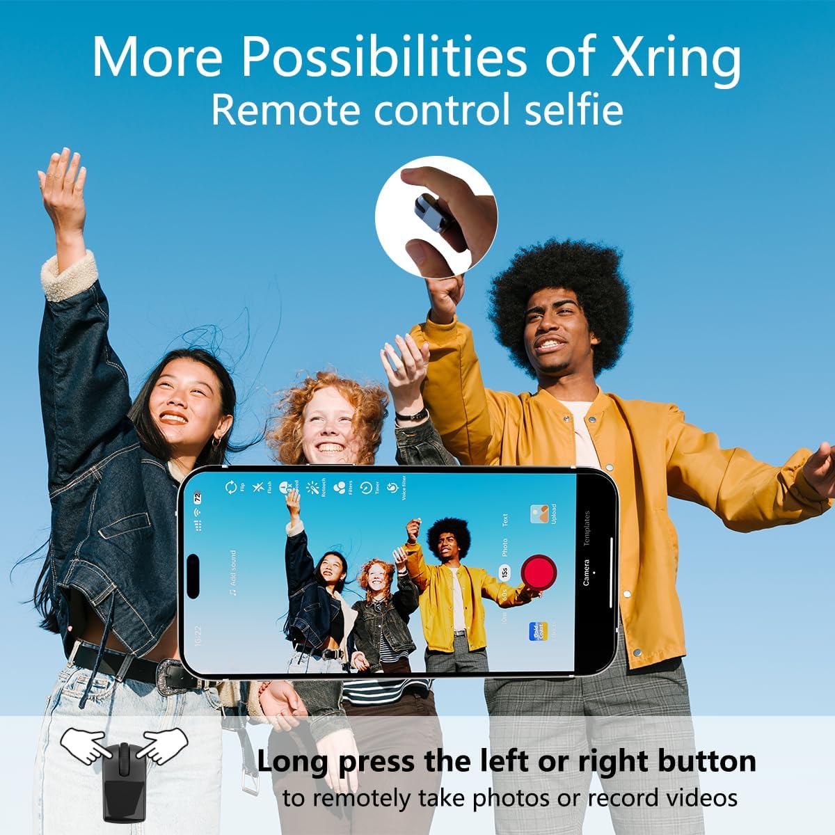 SPYN Multifunctional Wireless Ring Mouse PRO,Finger Ring Mouse with TouchTrackpad, Bluetooth/Wireless Scroller for iPhone/Android/PC/Laptops/Tablets/SmartTVs, RemoteControl for Camera/Video Recording