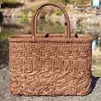 Amazon.co.jp: 乱れ編み 山葡萄 かごバッグ 籠 バッグ 一番皮