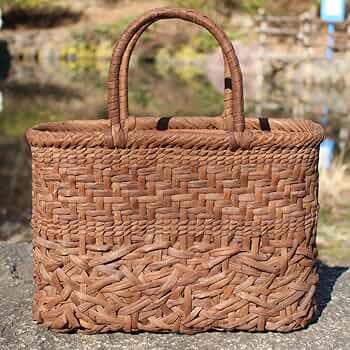 山葡萄 籠バッグ 乱れ編み Amazon.co.jp: 乱れ編み 山葡萄 かご 籠 バッグ 一番皮 中布と内