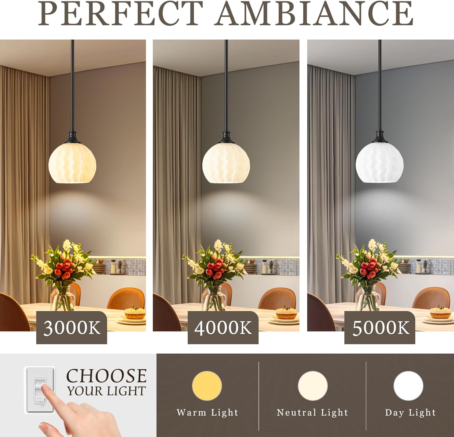 Black Pendant Lights Kitchen Island 2 Pack, 7.3" Modern Pendant Light Fixtures with Frosted Milk Glass, Adjustable Height Hanging Lighting for Kitchen Sink Bathroom, E26 Base