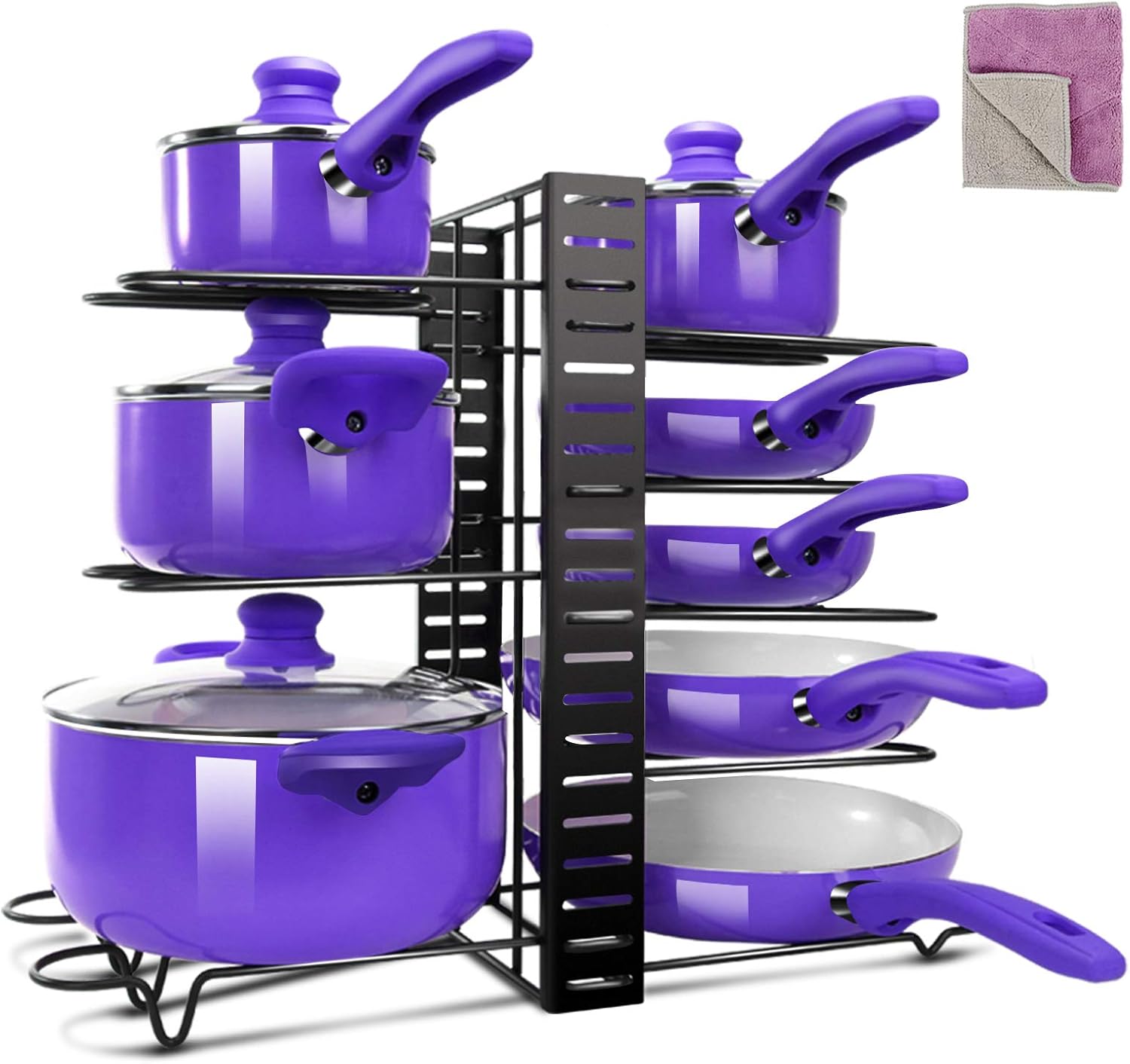 Masthome Pan Rack Organiser,Expandable Pot and Pan Racks for Cupboard