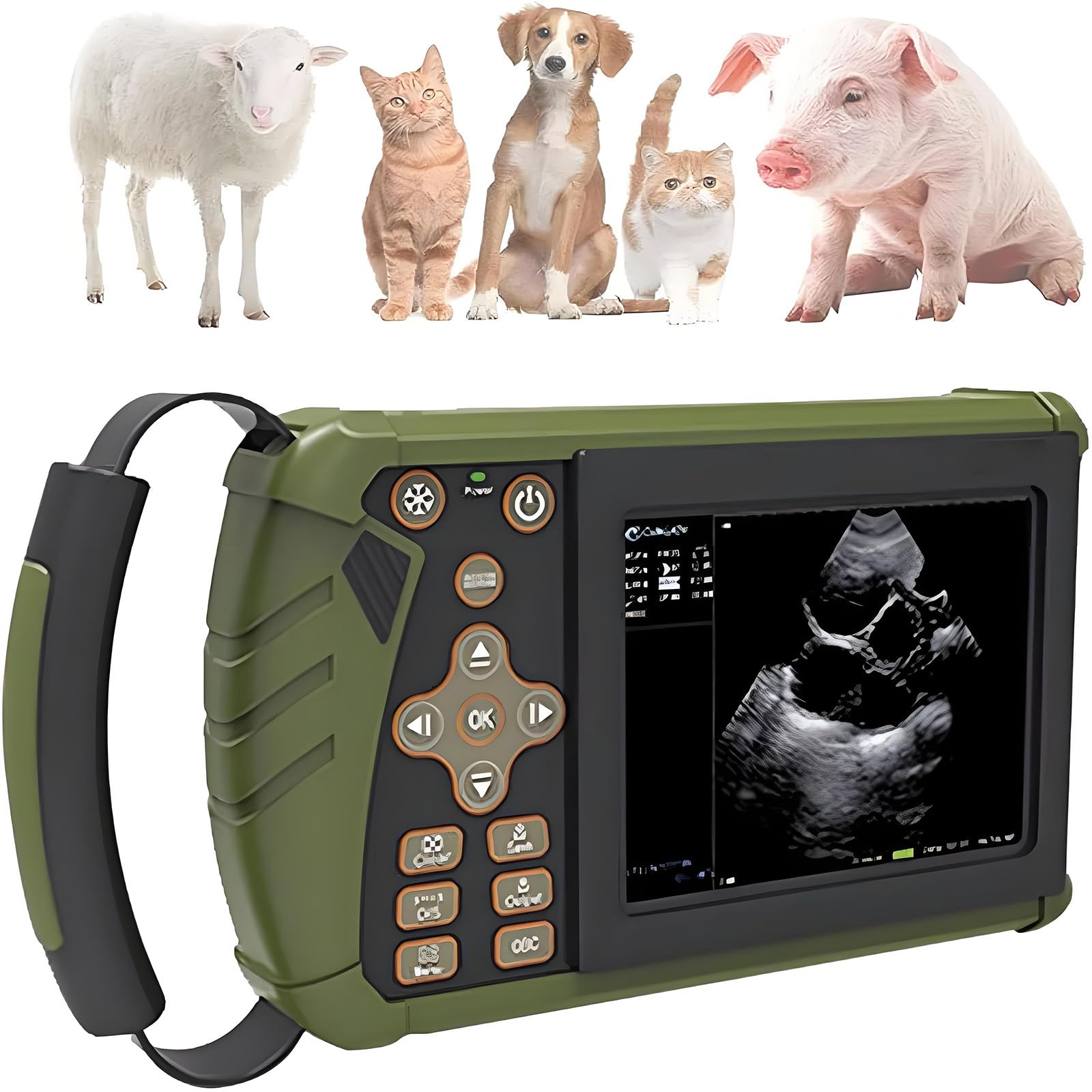 échographe Vétérinaire sans Fil - Sonde Mécanique De 3,5 MHz, Portable. Kit D'échographie B | Détecteur De Gestation Portable pour Porcs, Bovins, Ovins Et élevage