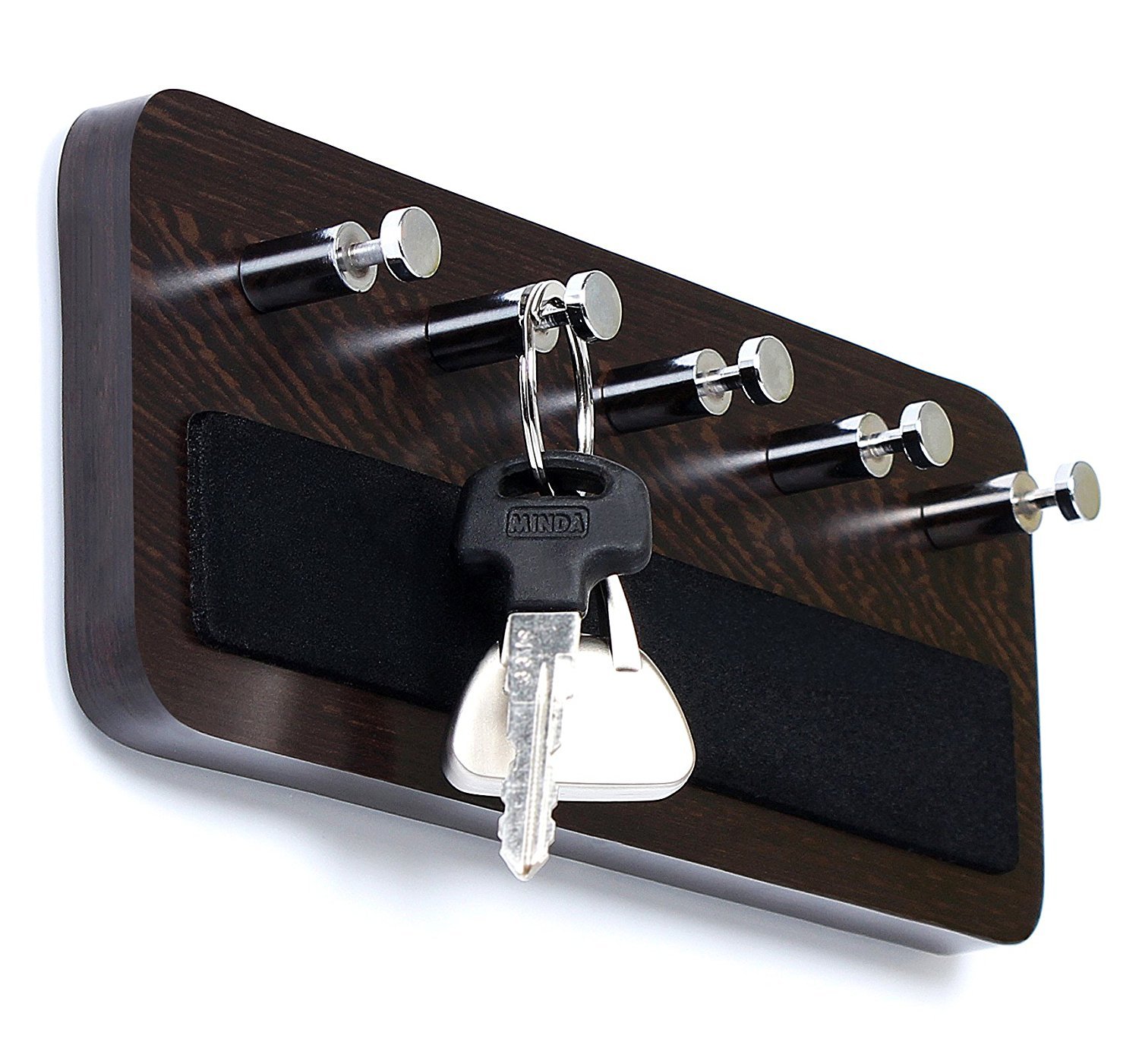 STATUS KEYGEN Wall Mounted Key Holder / Key Rack Hooks (Wenge, 5 Keys