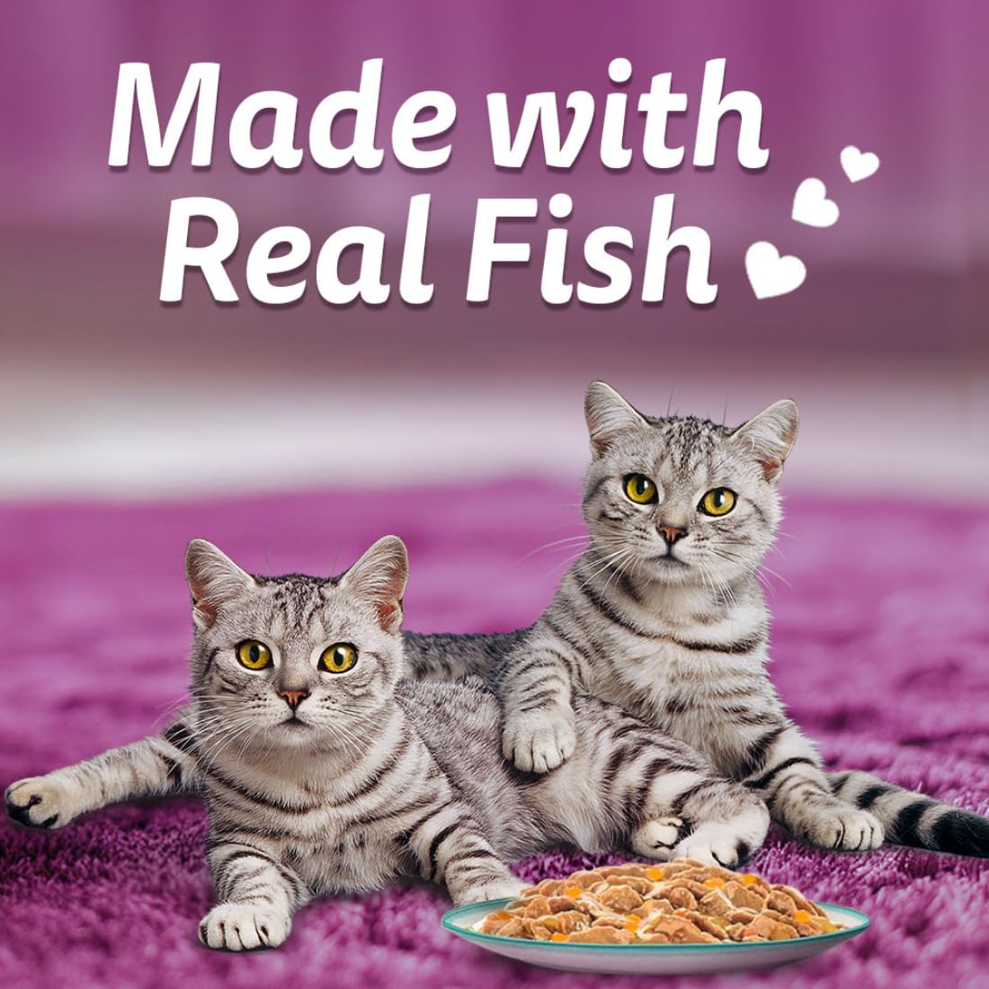 Whiskas Tasty Mix Adult (1+ Year) Wet Cat Food, Chicken with Tuna & Carrot in Gravy, 70 g, Pack of 28, Made with Real Fish, Complete & Balanced Nutrition for Adult Cat 4
