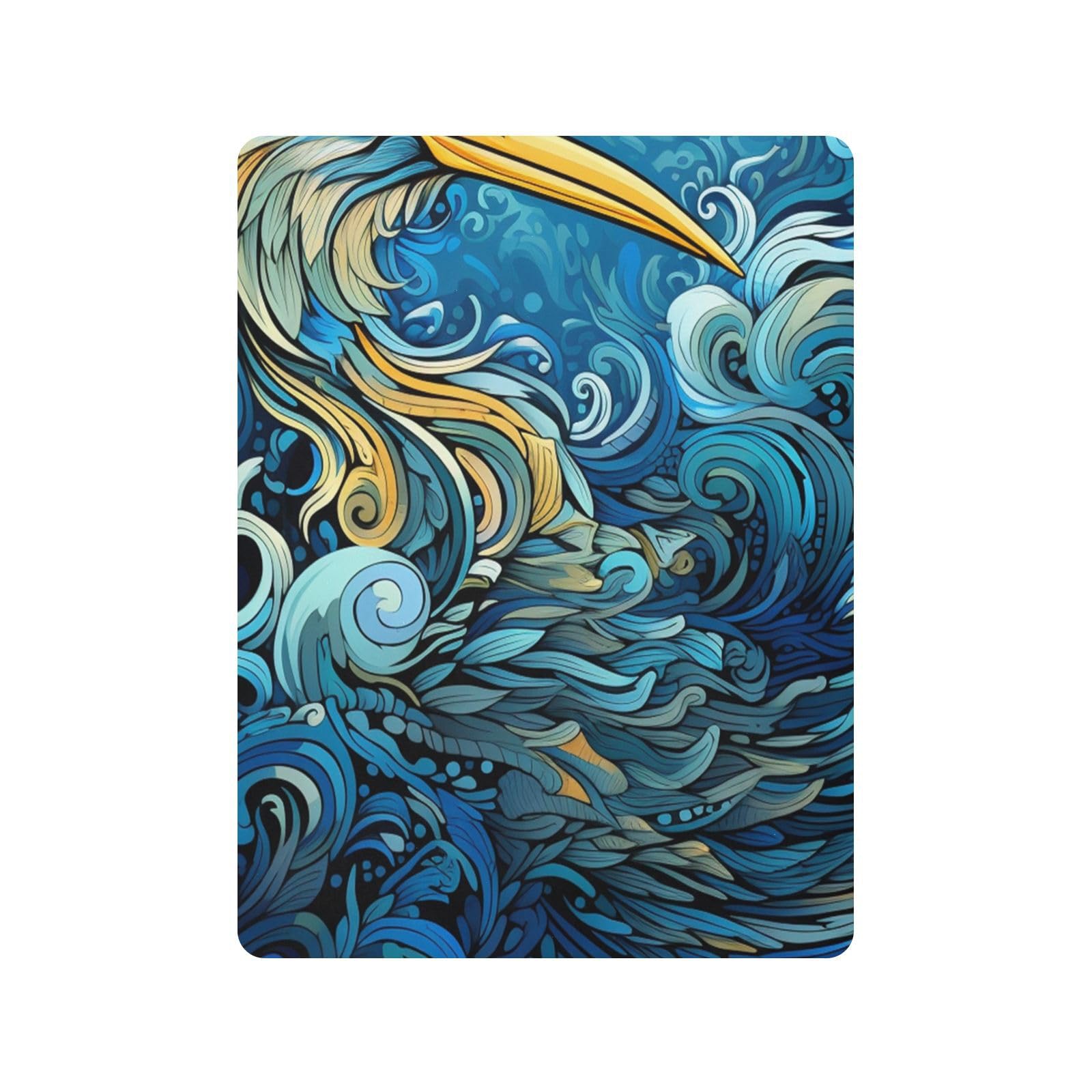 Arte Abstracto PáJaro Azul Sábana de Cuna para Niños Pequeños,Sábanas de Algodón Suave para Bebés Aptas para Colchón Corralito