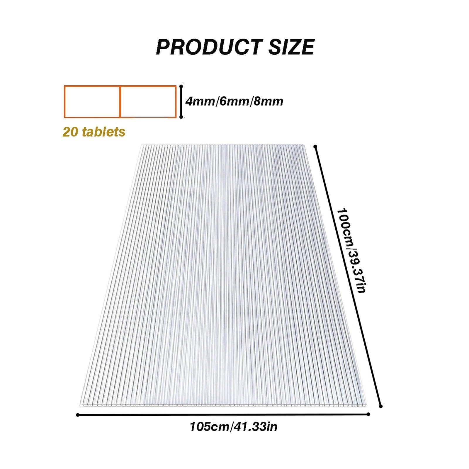 12 Stück doppelwandige Polycarbonatplatten, transparente Isolier- und Tageslichtplatten, isolierende, transparente Polycarbonat-Dachplatten für Dachbegrünung, Landwirtschaft, Gartenbau, Hof,